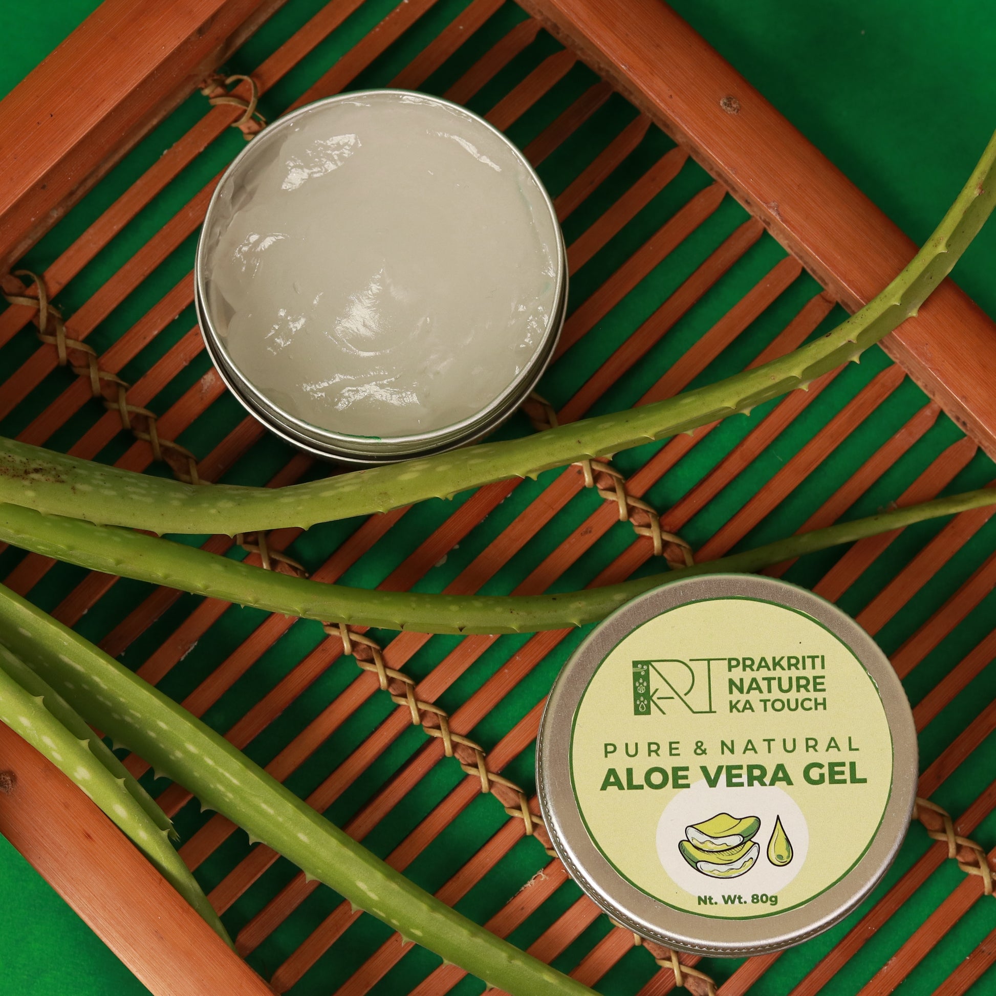 PNKT's Pure & Natural Aloe Vera Gel, 80g - prakritinaturekatouch